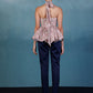 Peplum Halter Neck Blouse