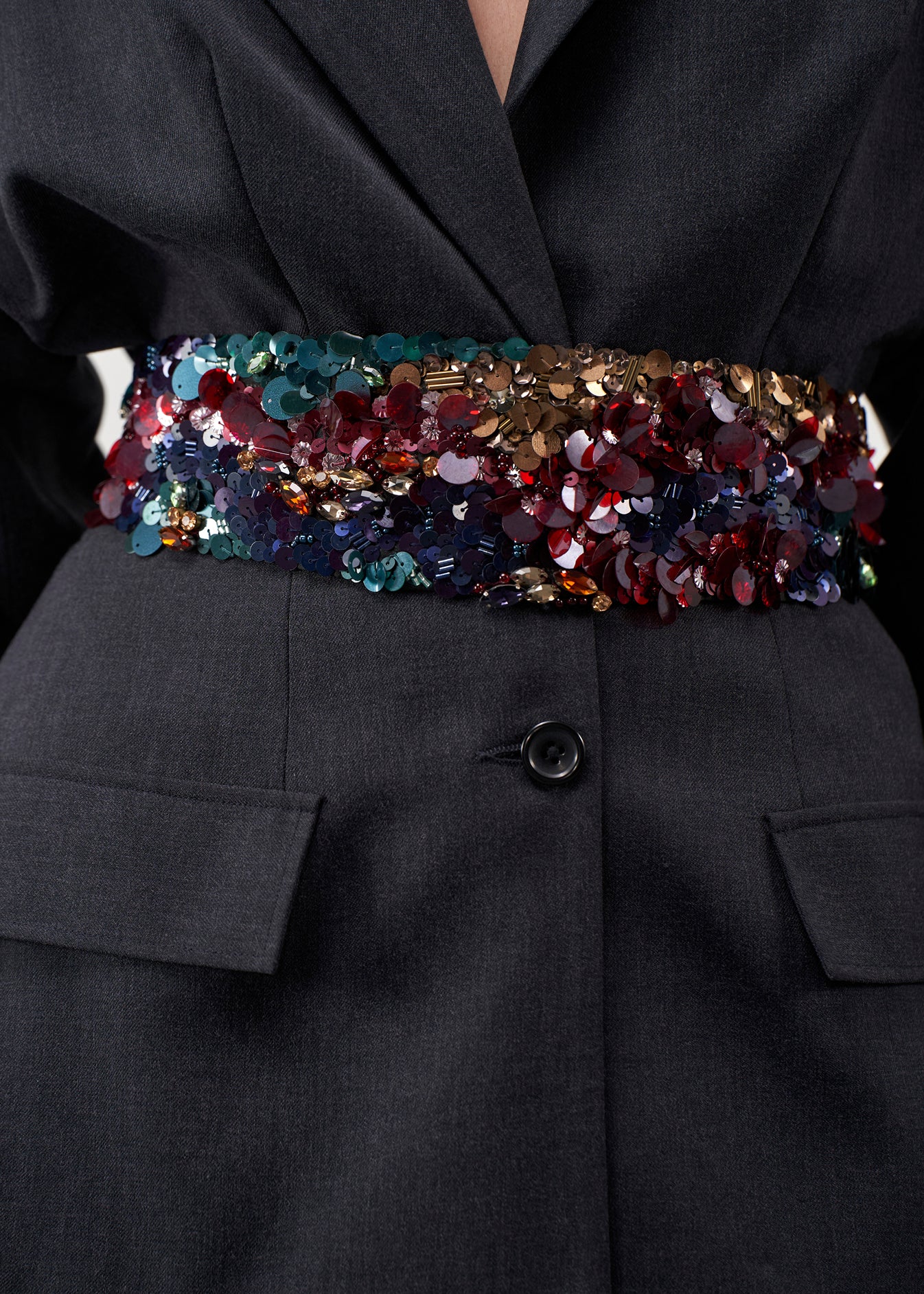 Embellished Belt Blazer
