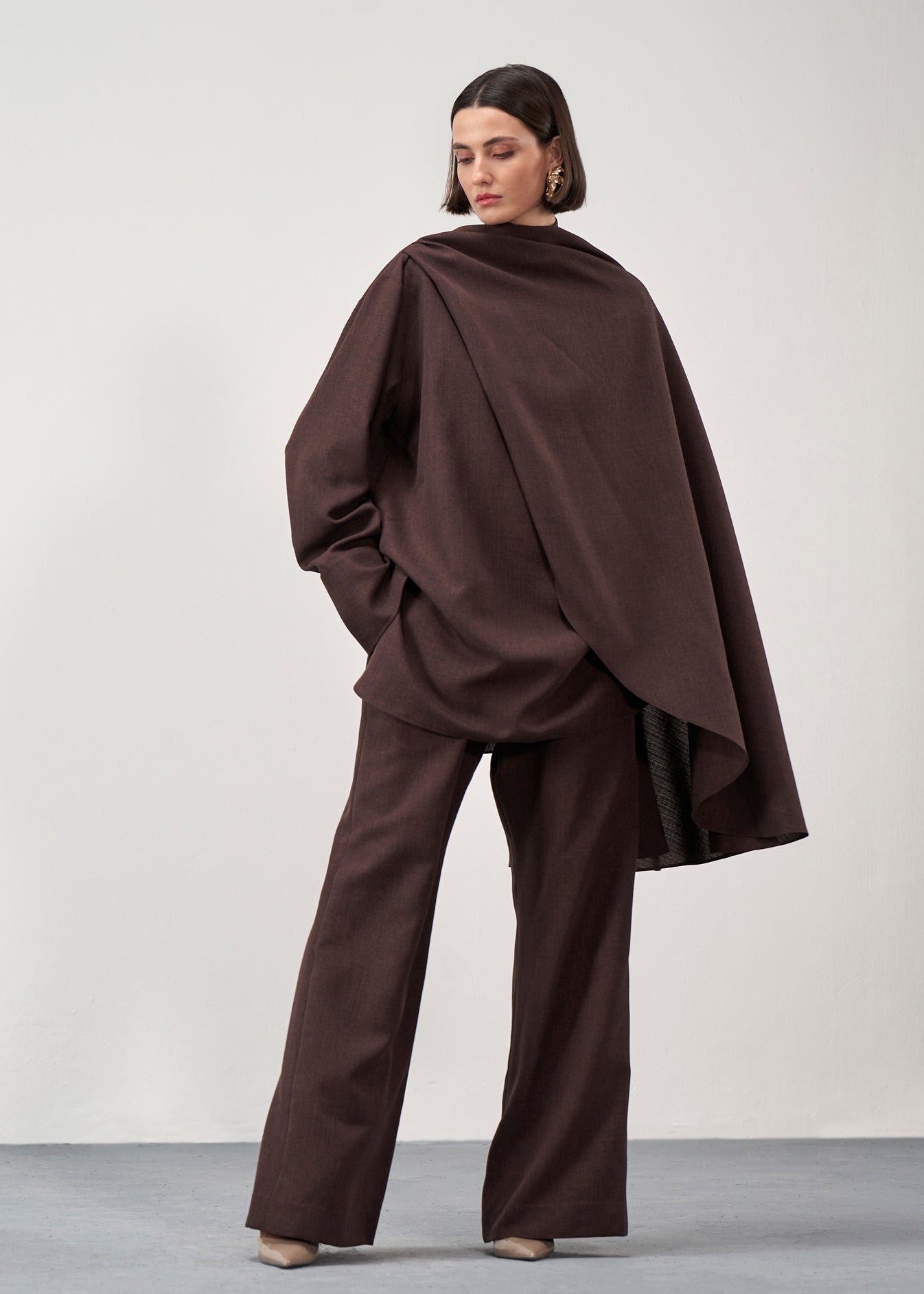 Sculptural Cape Jacket