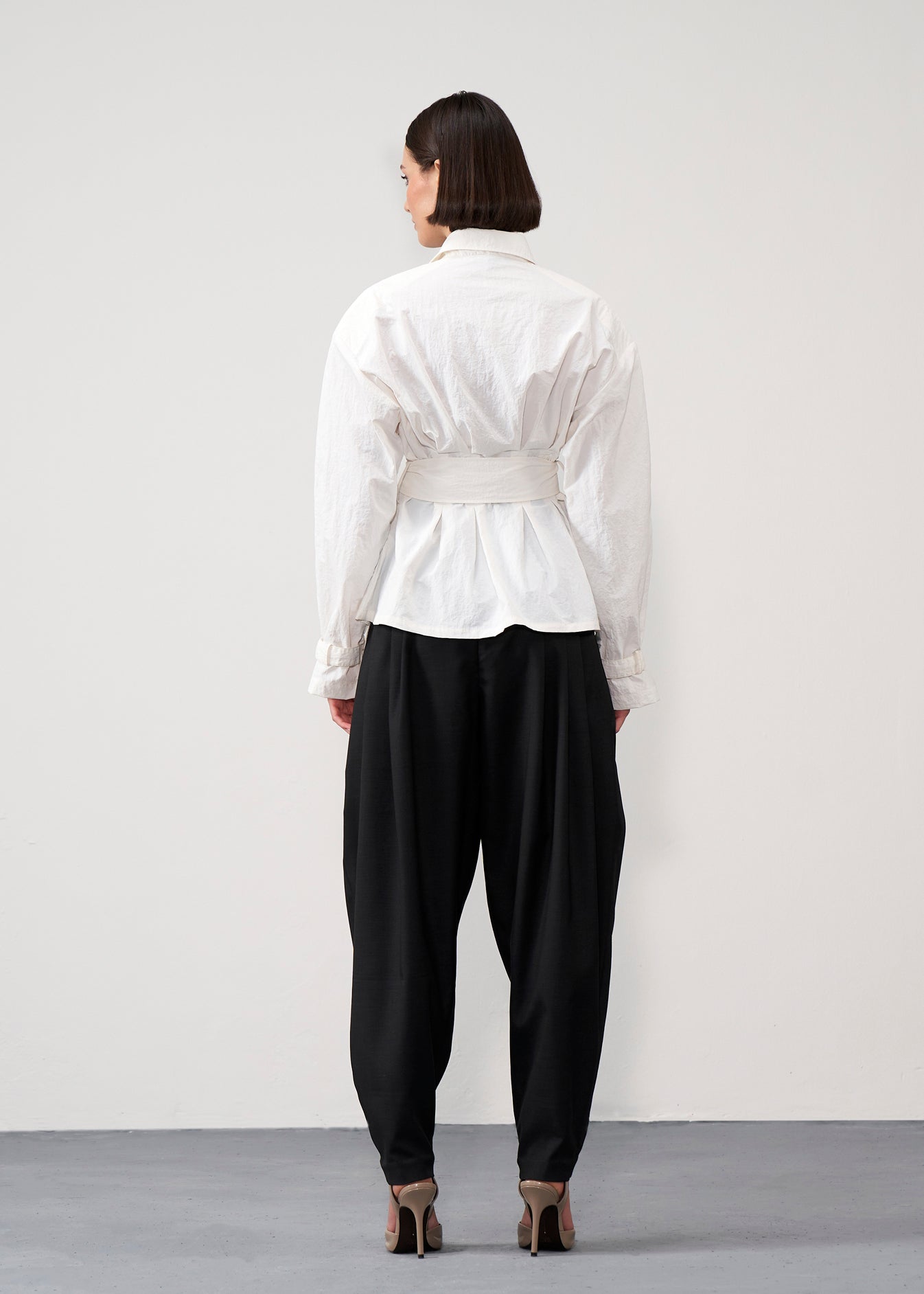 Belted Peplum Shirt