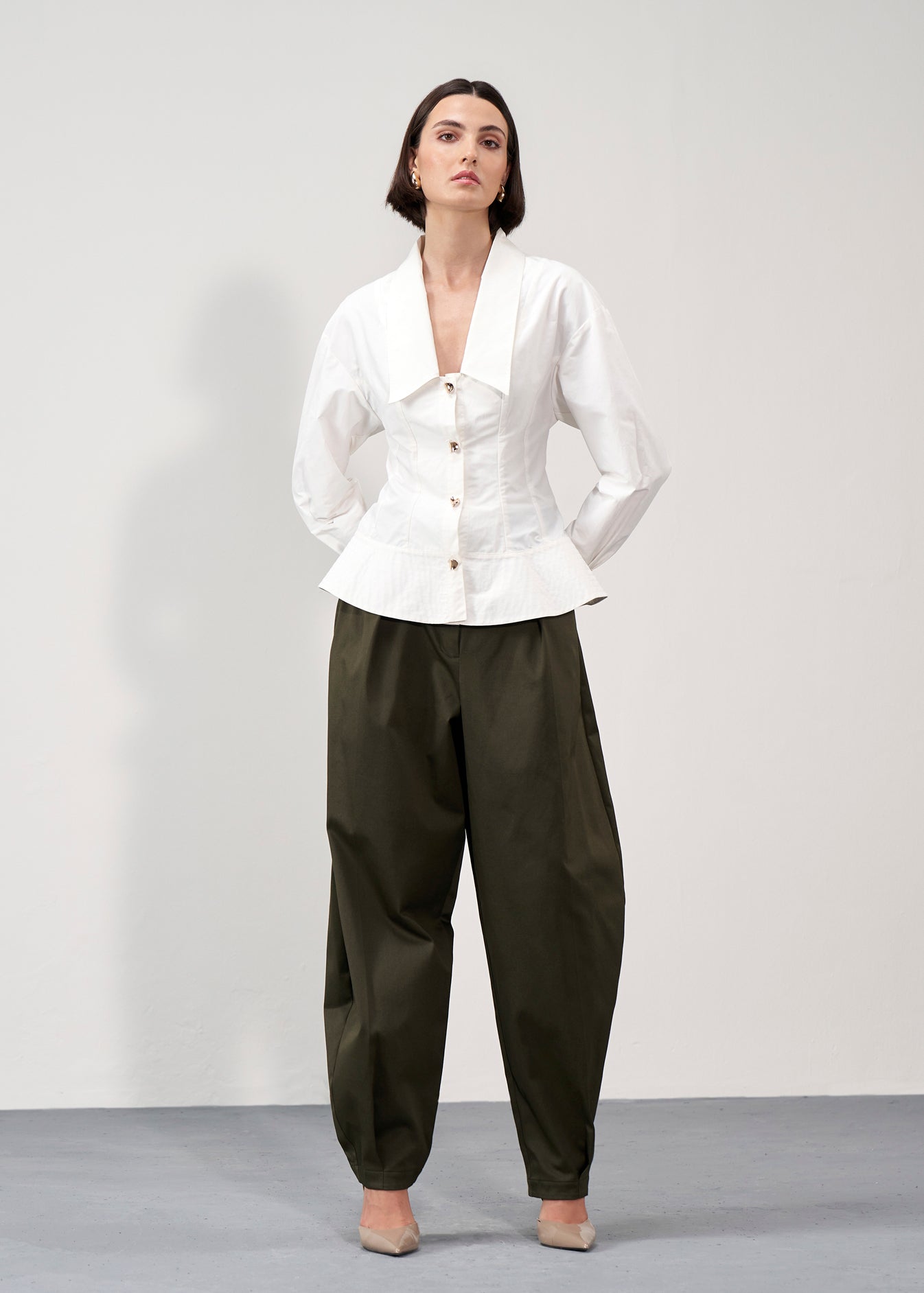 Fitted Peplum Shirt