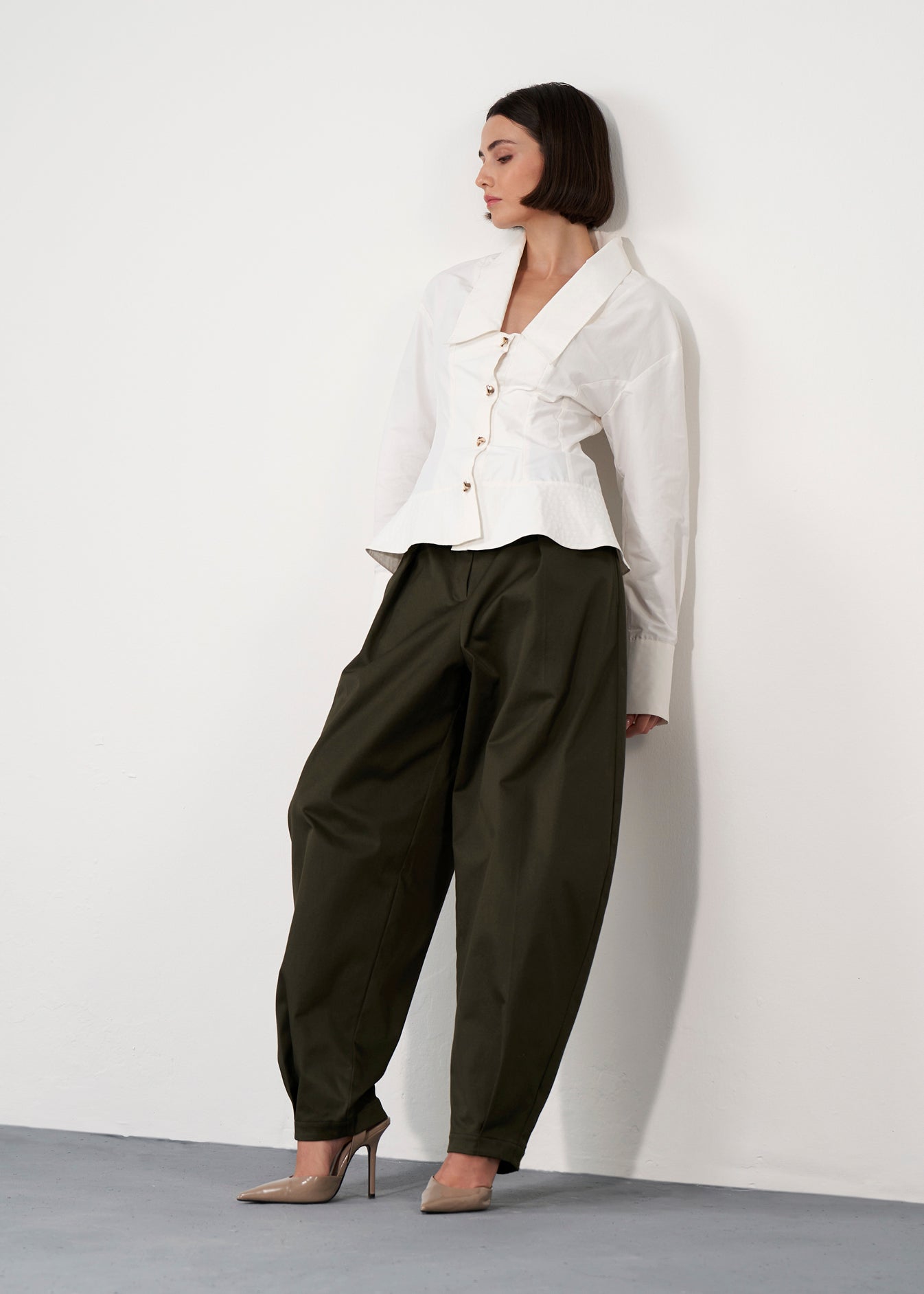 Fitted Peplum Shirt