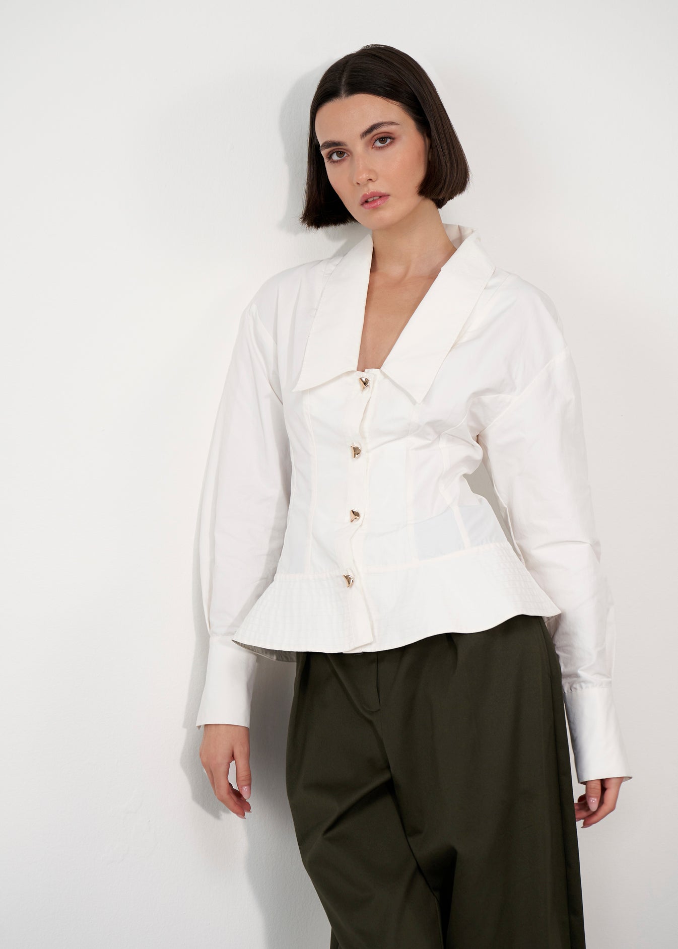 Fitted Peplum Shirt