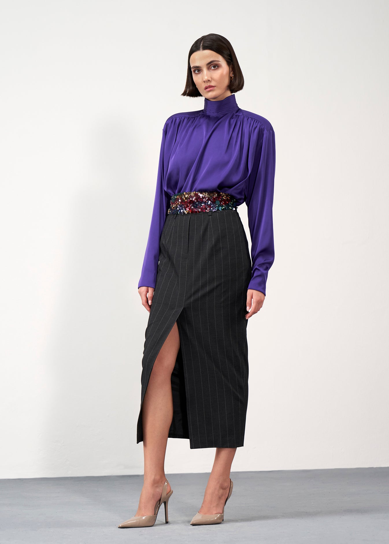 High-Neck Blouse