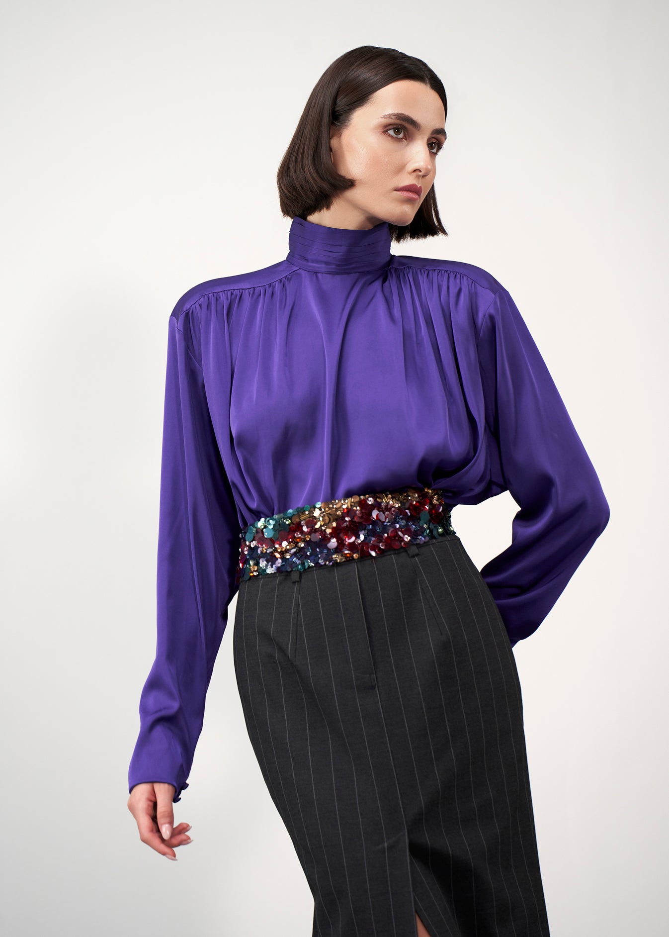 High-Neck Blouse