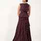 Striped Draped Blouse