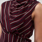 Striped Draped Blouse
