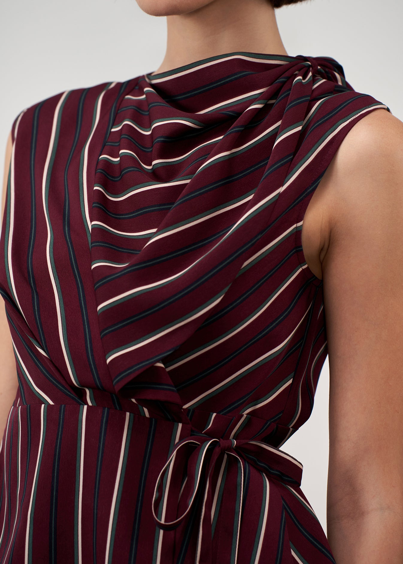 Striped Draped Blouse