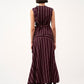 Striped Draped Blouse