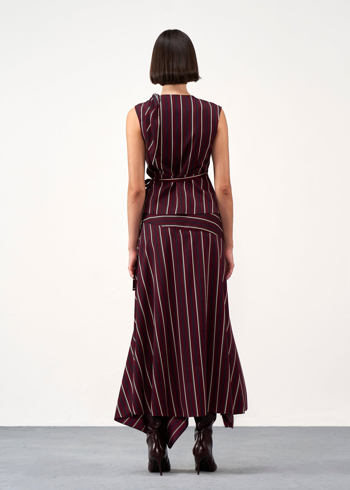 Striped Draped Blouse