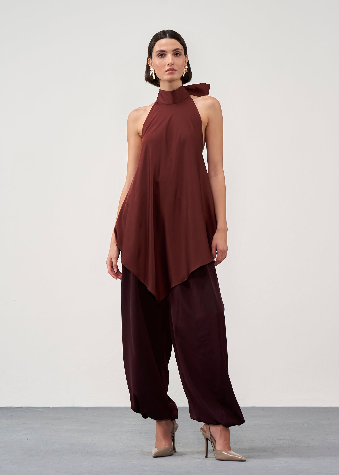 Asymmetric Halter Tunic