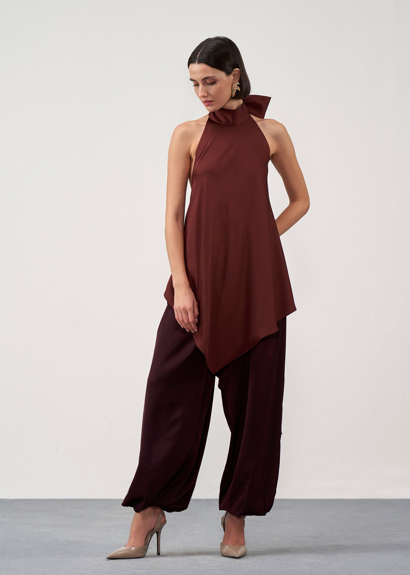 Asymmetric Halter Tunic