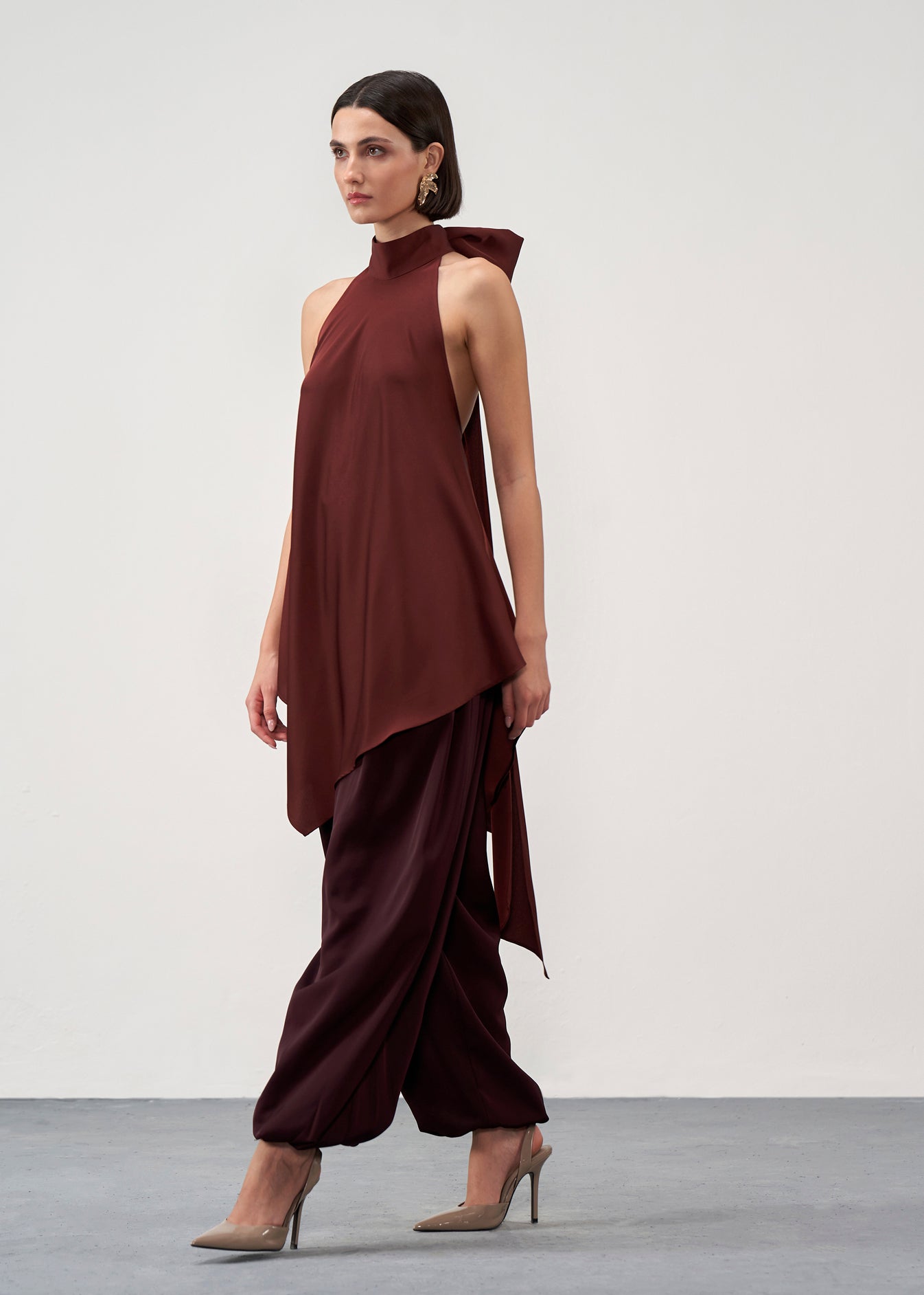 Asymmetric Halter Tunic