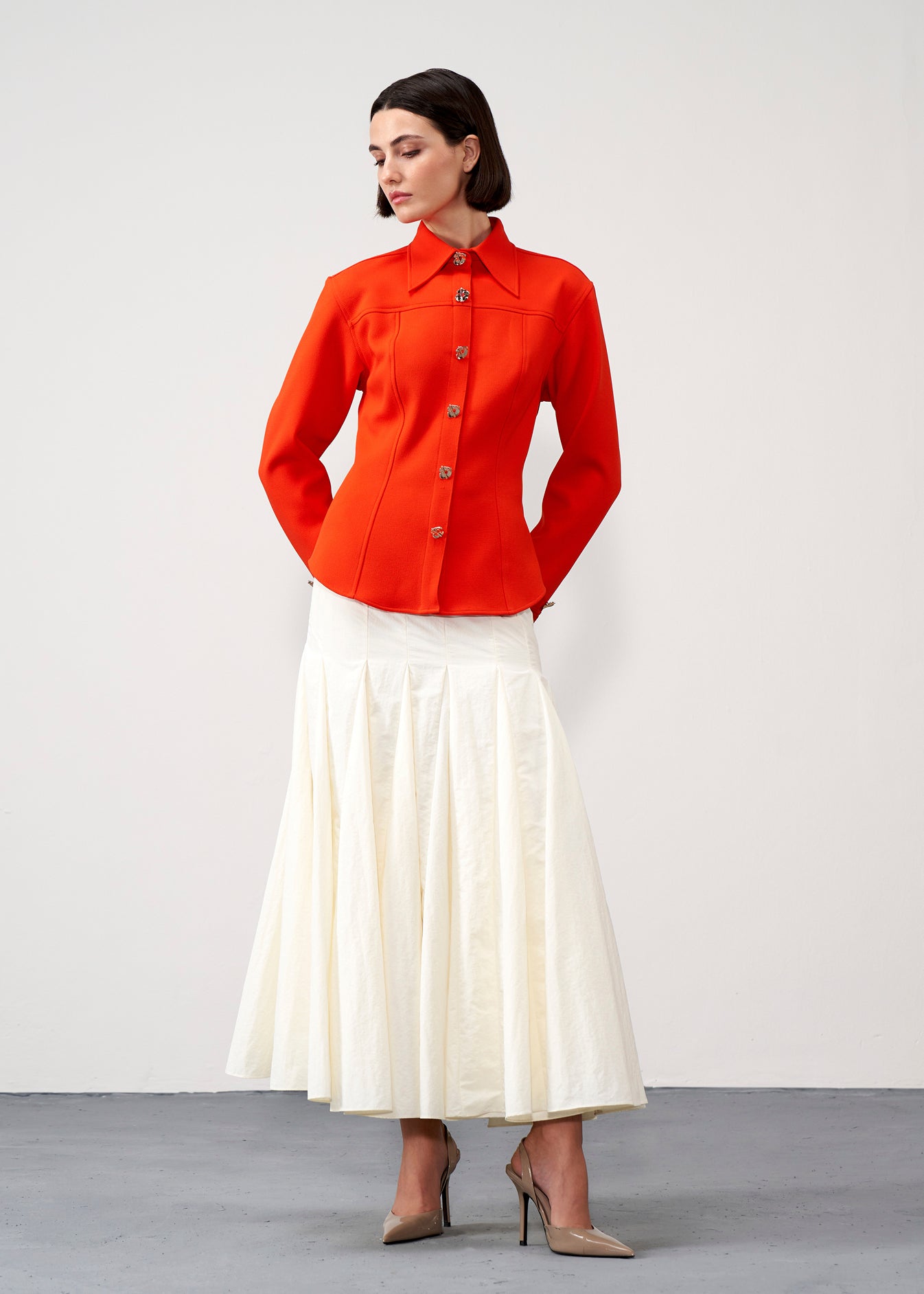 Panelled Midi Skirt