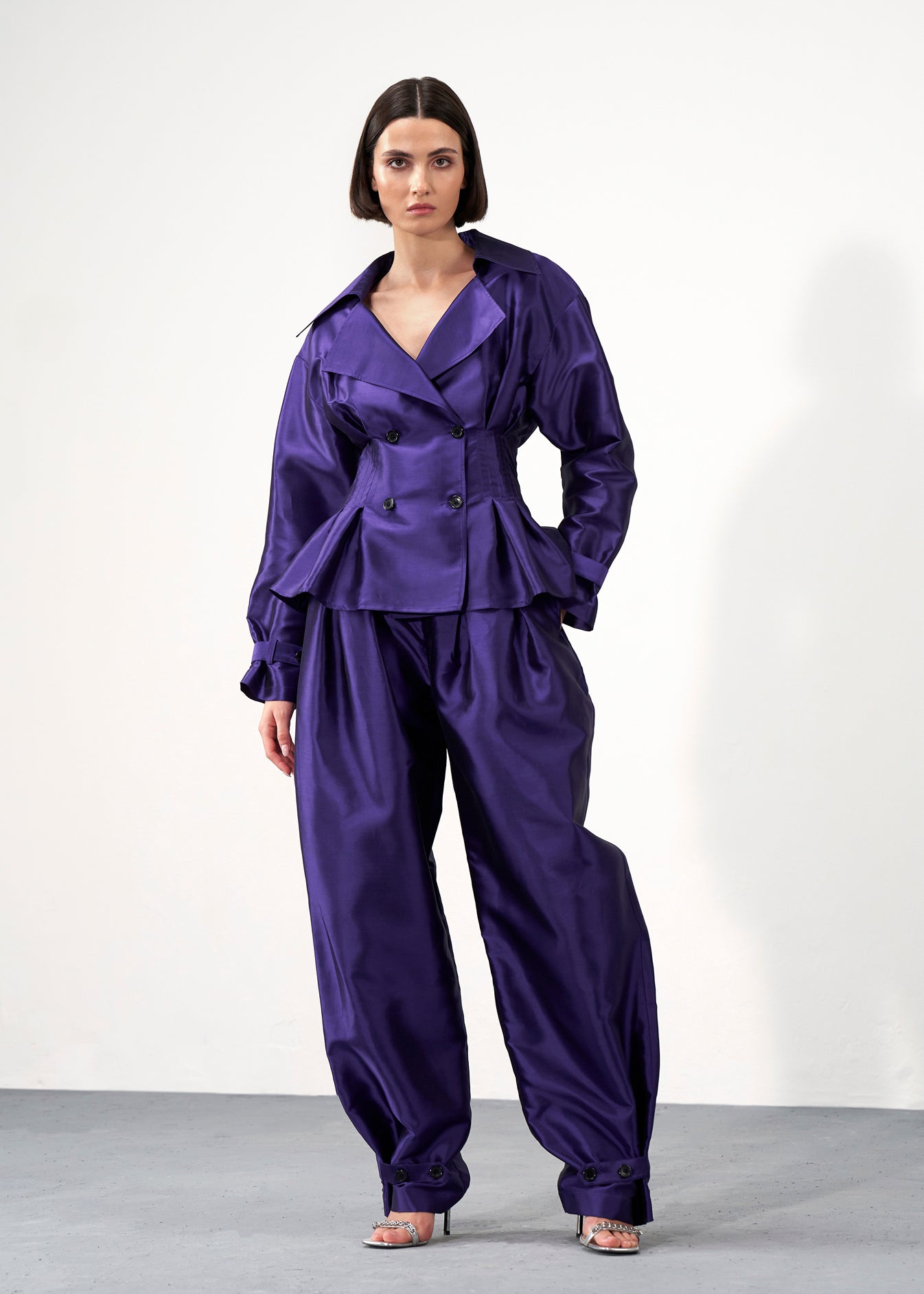 Satin Barrel  Trousers