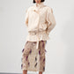 Textured Feather Midi Skirt