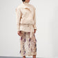 Textured Feather Midi Skirt