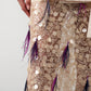Textured Feather Midi Skirt