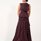 Striped Asymmetric Skirt