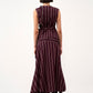 Striped Asymmetric Skirt