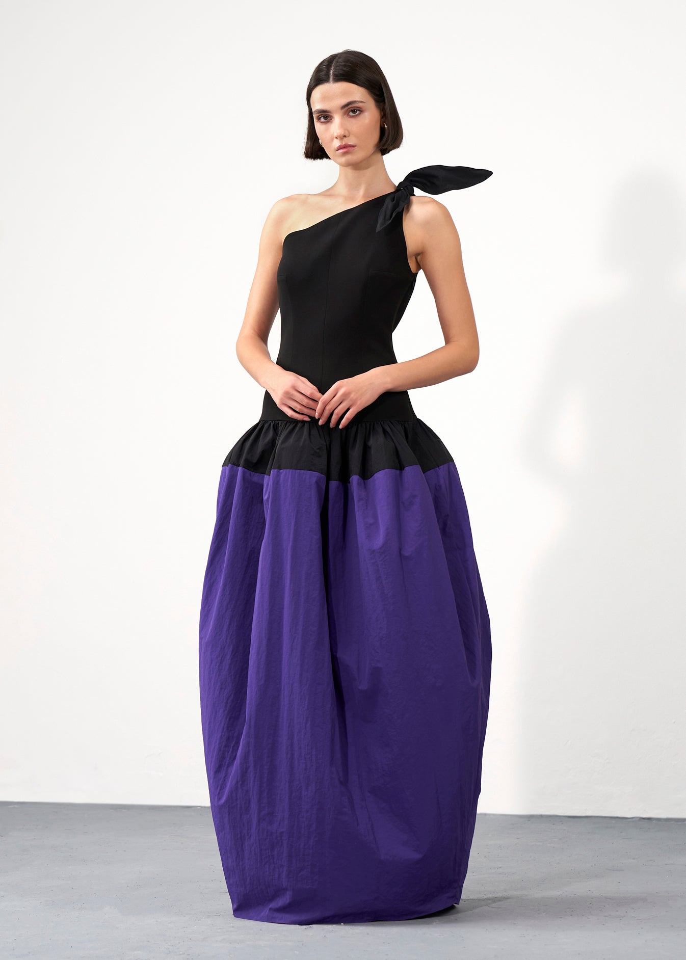 Sculpted Colour-Block Gown