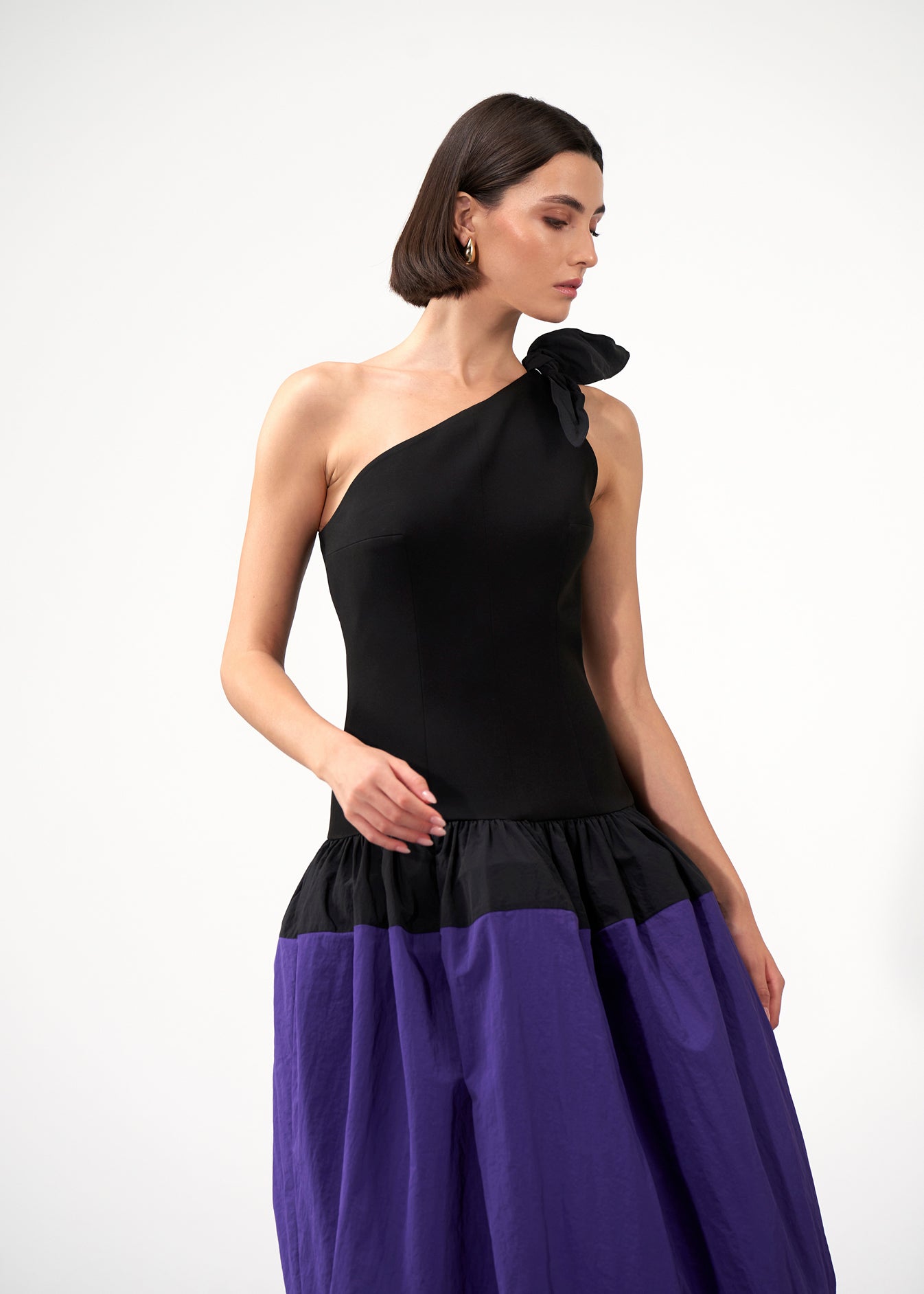 Sculpted Colour-Block Gown