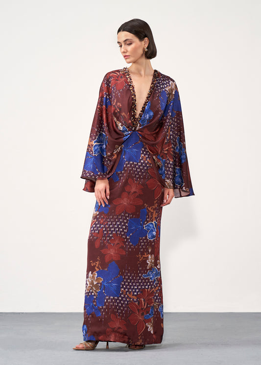 Printed Draped Dress