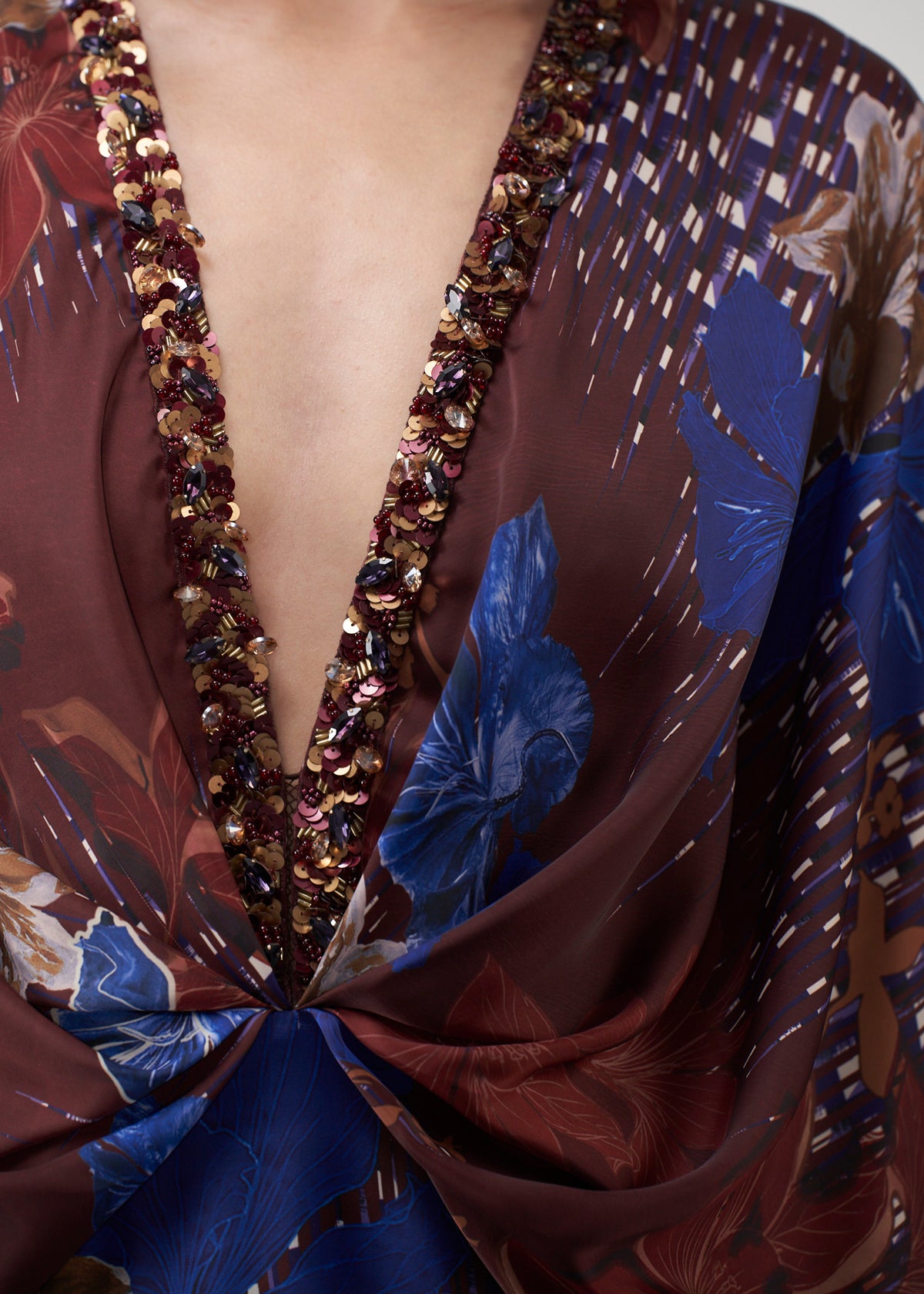Printed Draped Dress