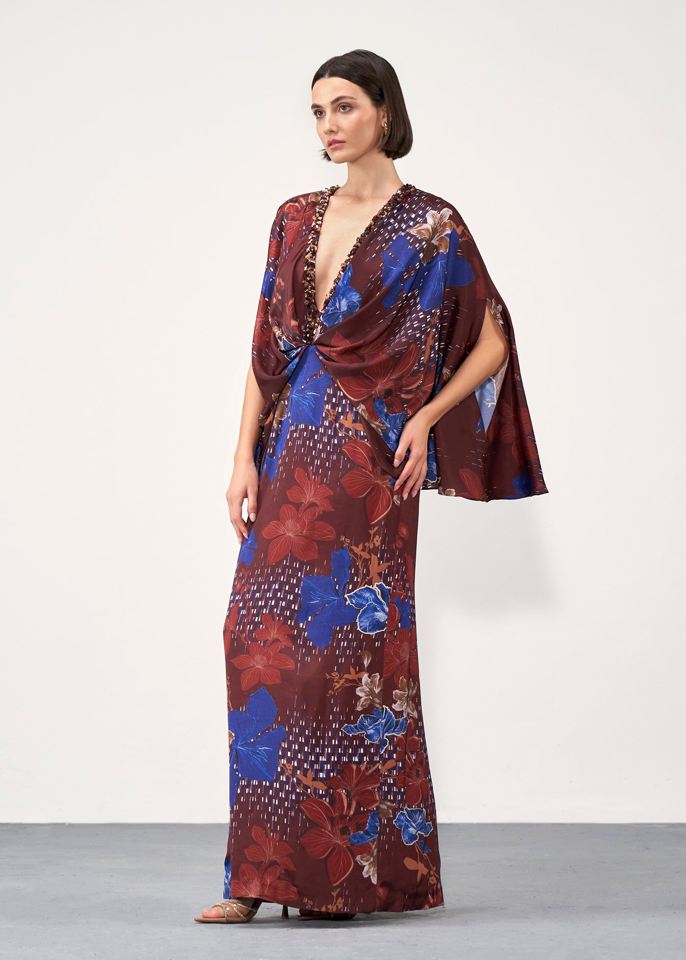 Printed Draped Dress