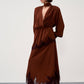 Draped lace-Trim Dress
