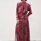 Printed Fringe Midi Dress