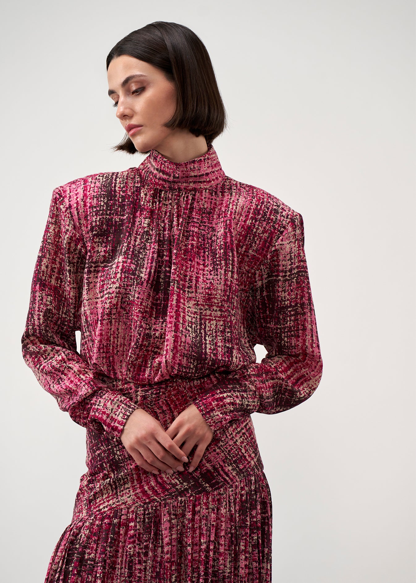 Printed Fringe Midi Dress