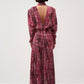 Printed Fringe Midi Dress