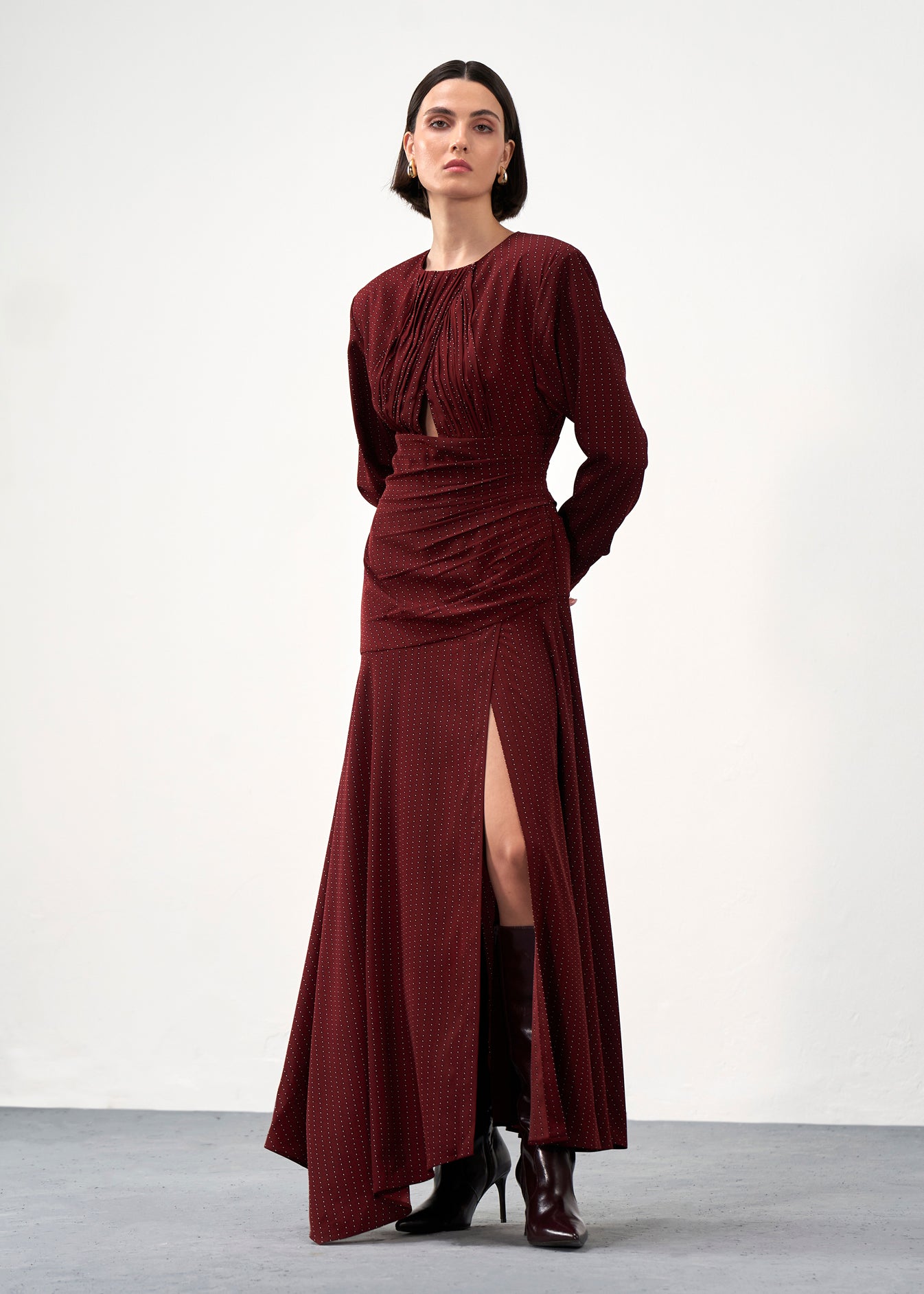 Printed Slit Gown