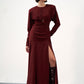 Printed Slit Gown