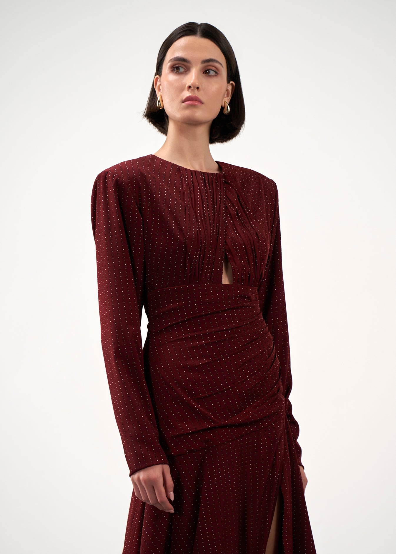 Printed Slit Gown