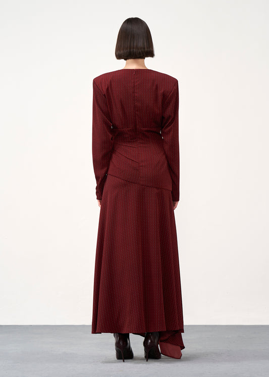 Printed Slit Gown