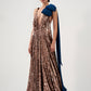 Bow-Shoulder Sequin Gown