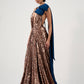 Bow-Shoulder Sequin Gown