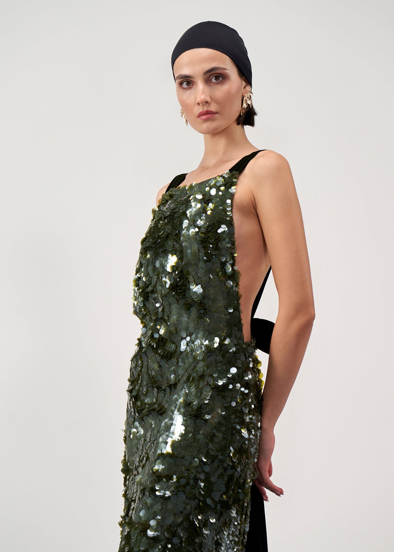Sequined Column Gown