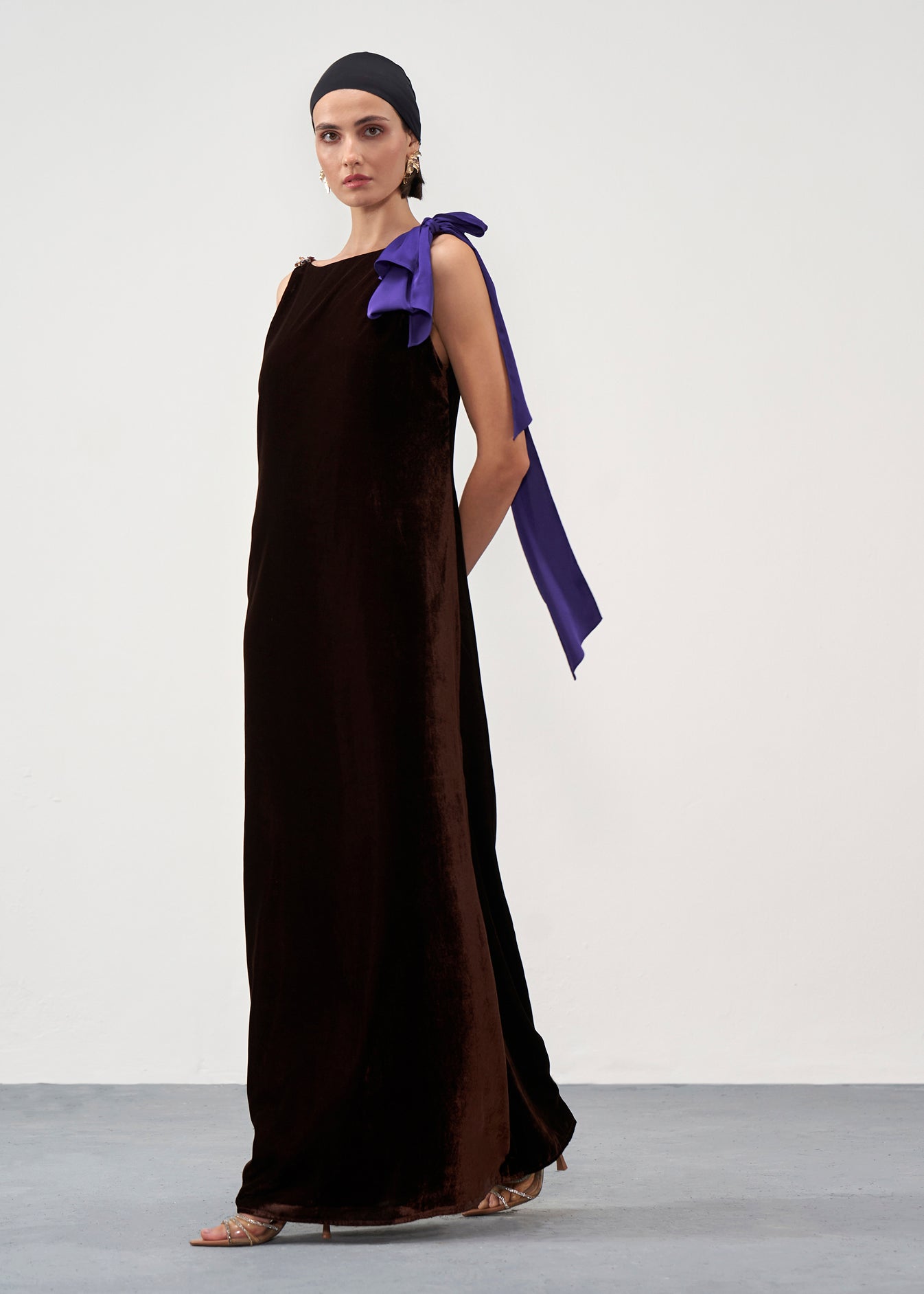 Draped Column Gown
