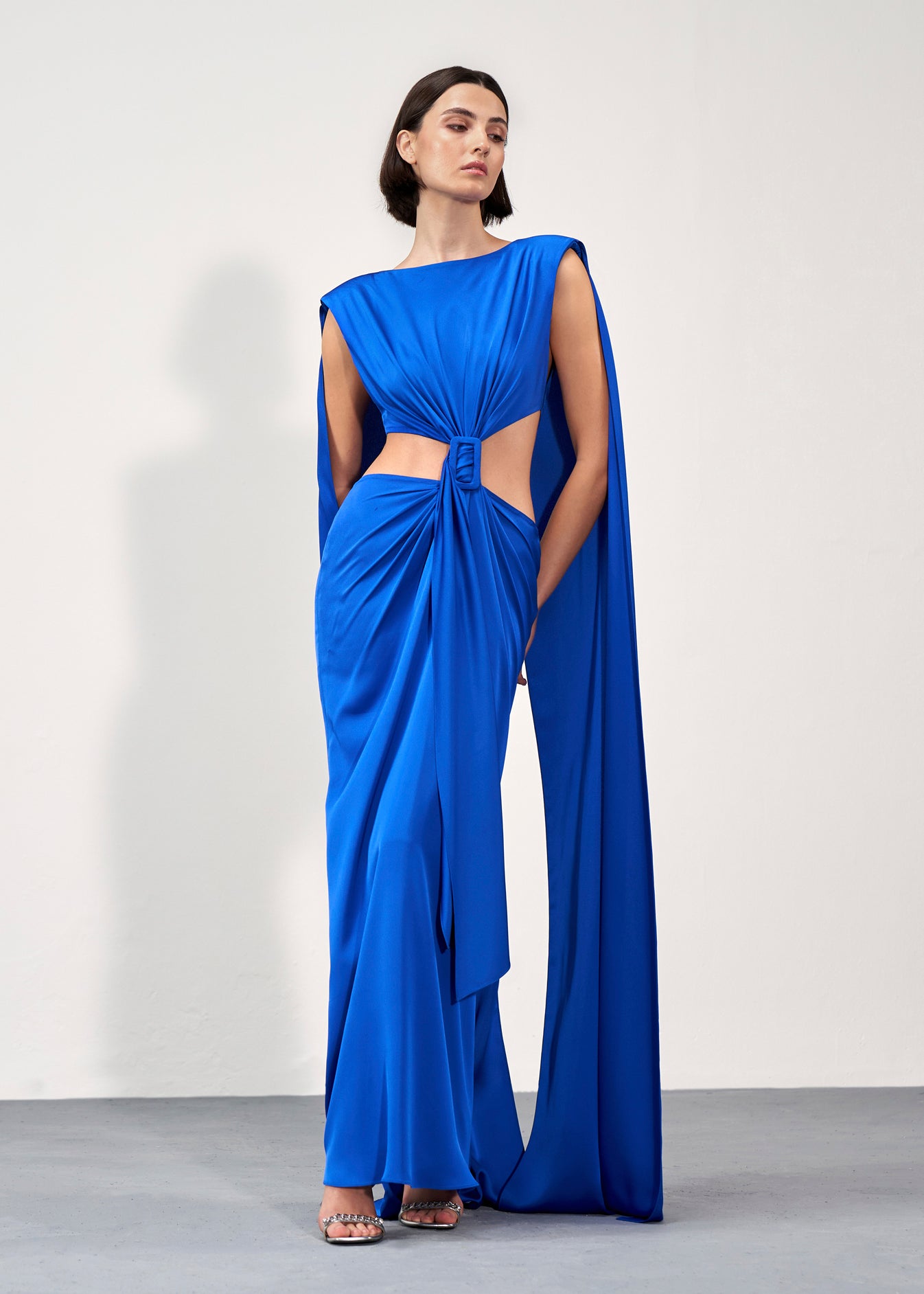 Cut-Out Draped Gown