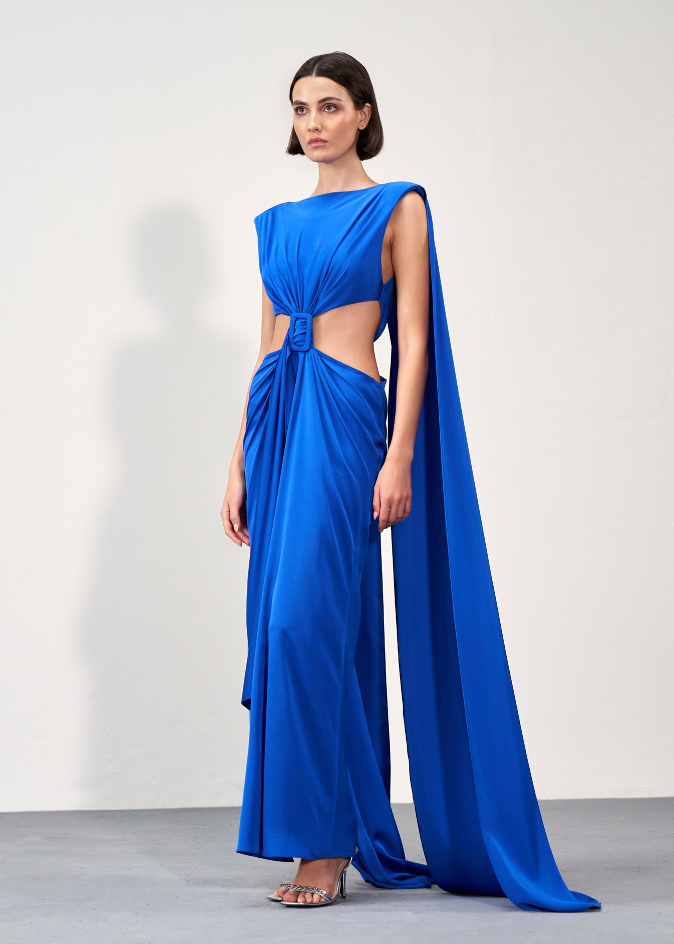 Cut-Out Draped Gown