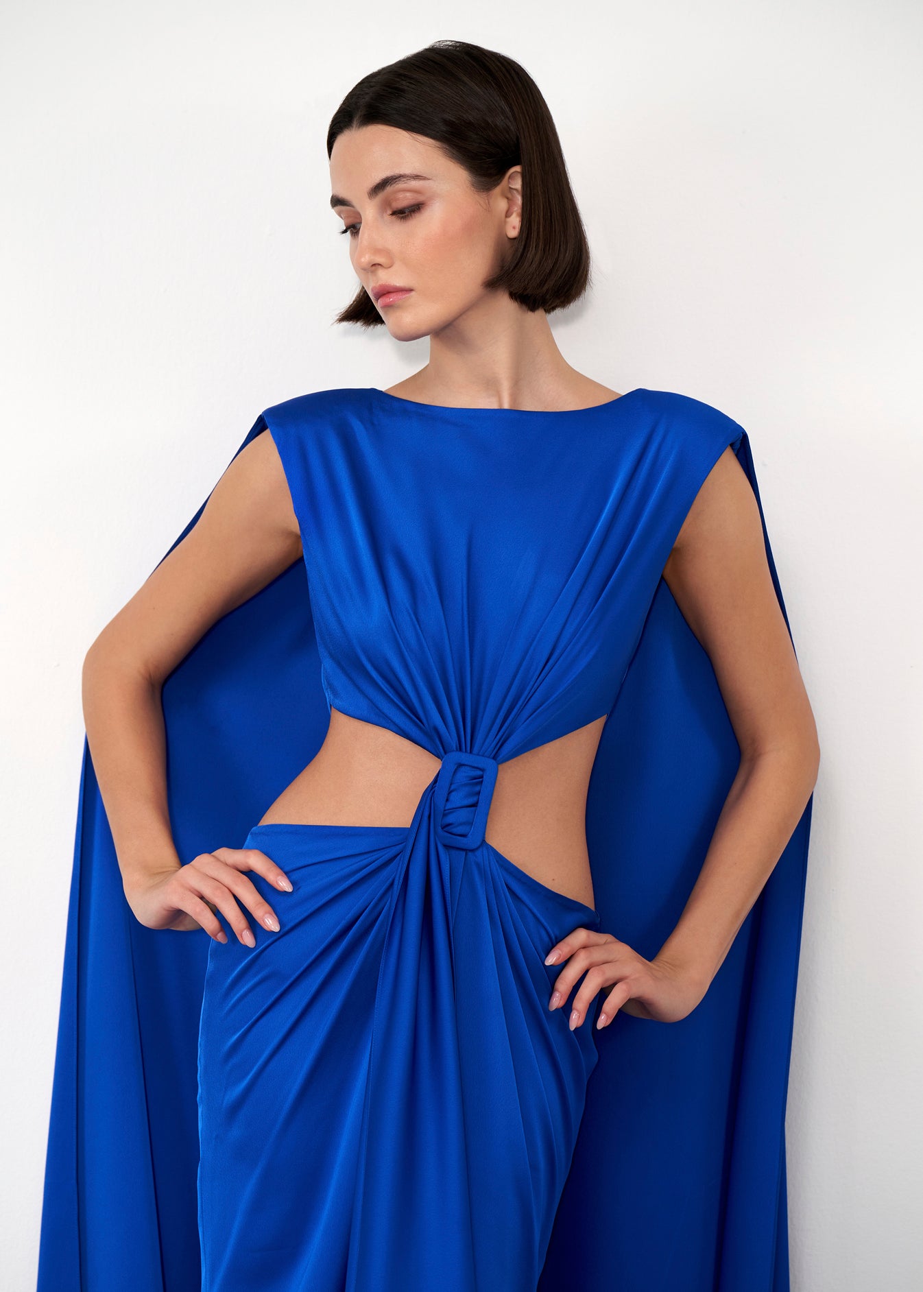 Cut-Out Draped Gown