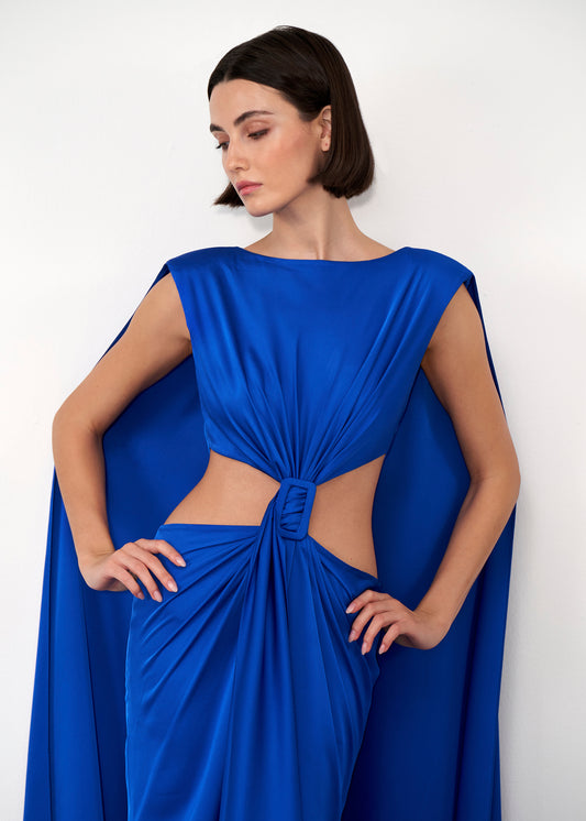 Cut-Out Draped Gown