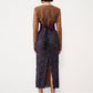 Lace colour blocking dress