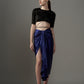 Draped Satin Skirt