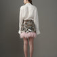 Beaded Skirt With Feathers