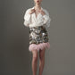 Beaded Skirt With Feathers