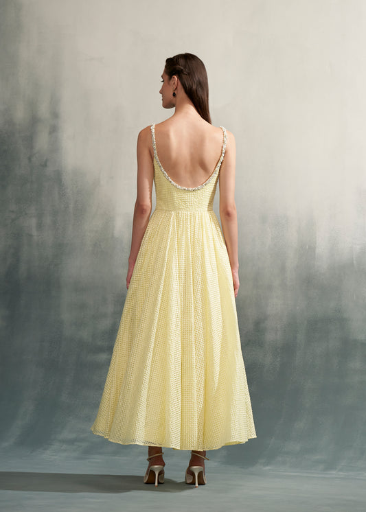Maxi Dress With Beaded Neckline